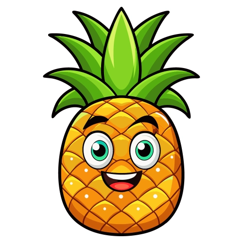Craft Supply Classroom Cutout | Cartoon or Plain Pineapple Fruit Cutout